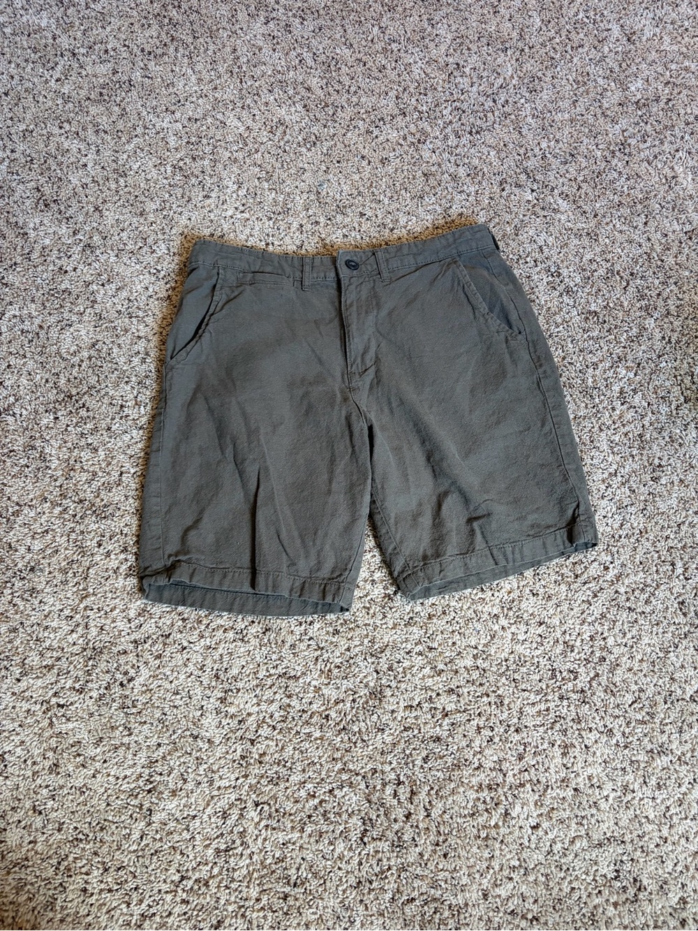 Jachs Olive Utility Cotton Blend Shorts